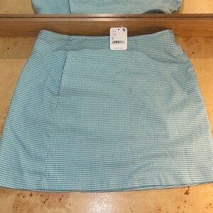 Free People blue houndstooth miniskirt